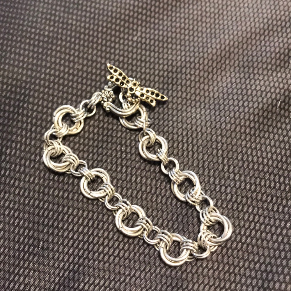 Dragonfly clasp bracelet möbius loop